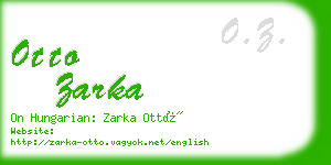 otto zarka business card